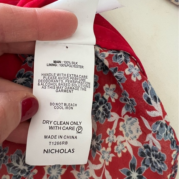 Nicholas Blossom Ruffle Blouse in Red - Picture 16 of 16